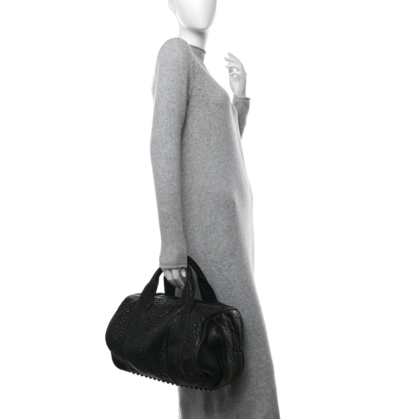 Pebbled Lambskin Rockie Black Matte Black Hardware