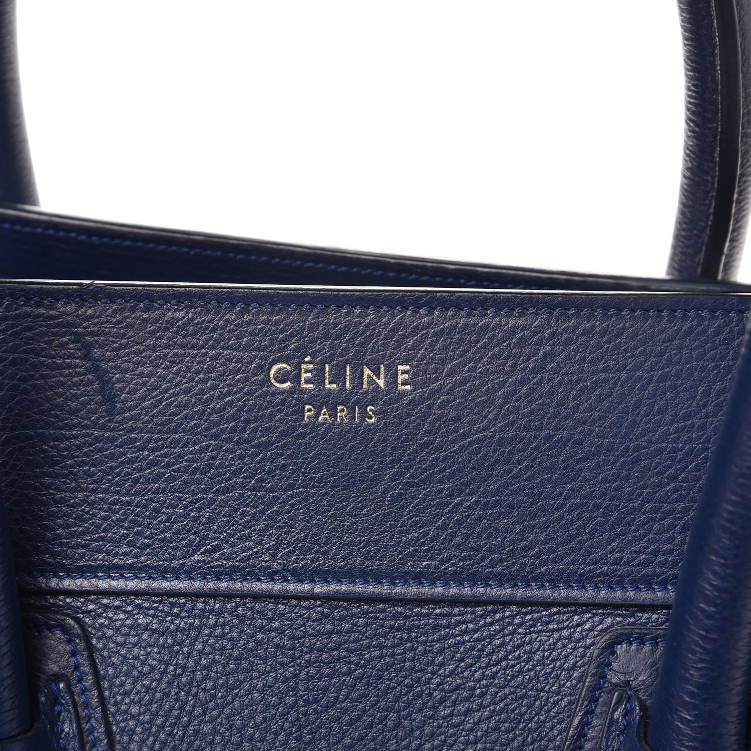 Celine Drummed Calfskin Mini Luggage Orage 8 of 11