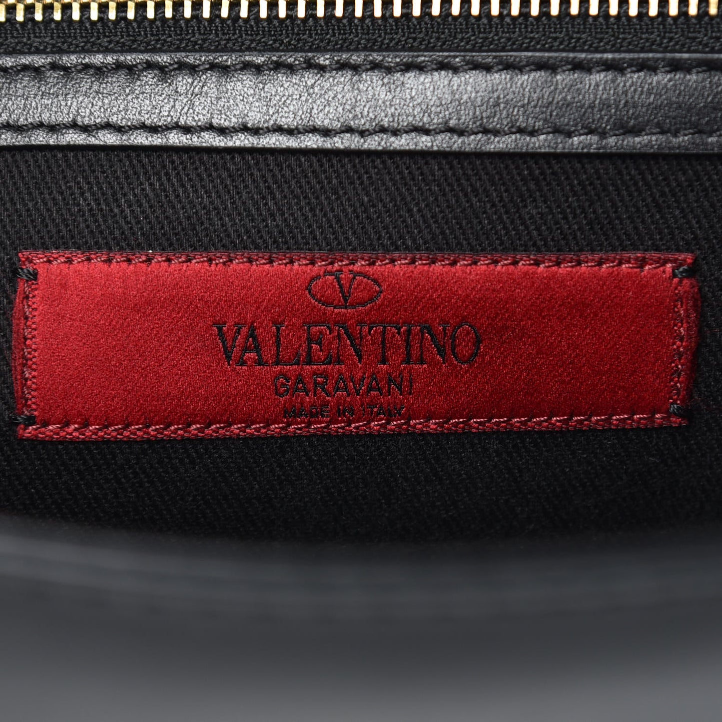 Vitello Medium Glam Lock Rockstud Flap Black