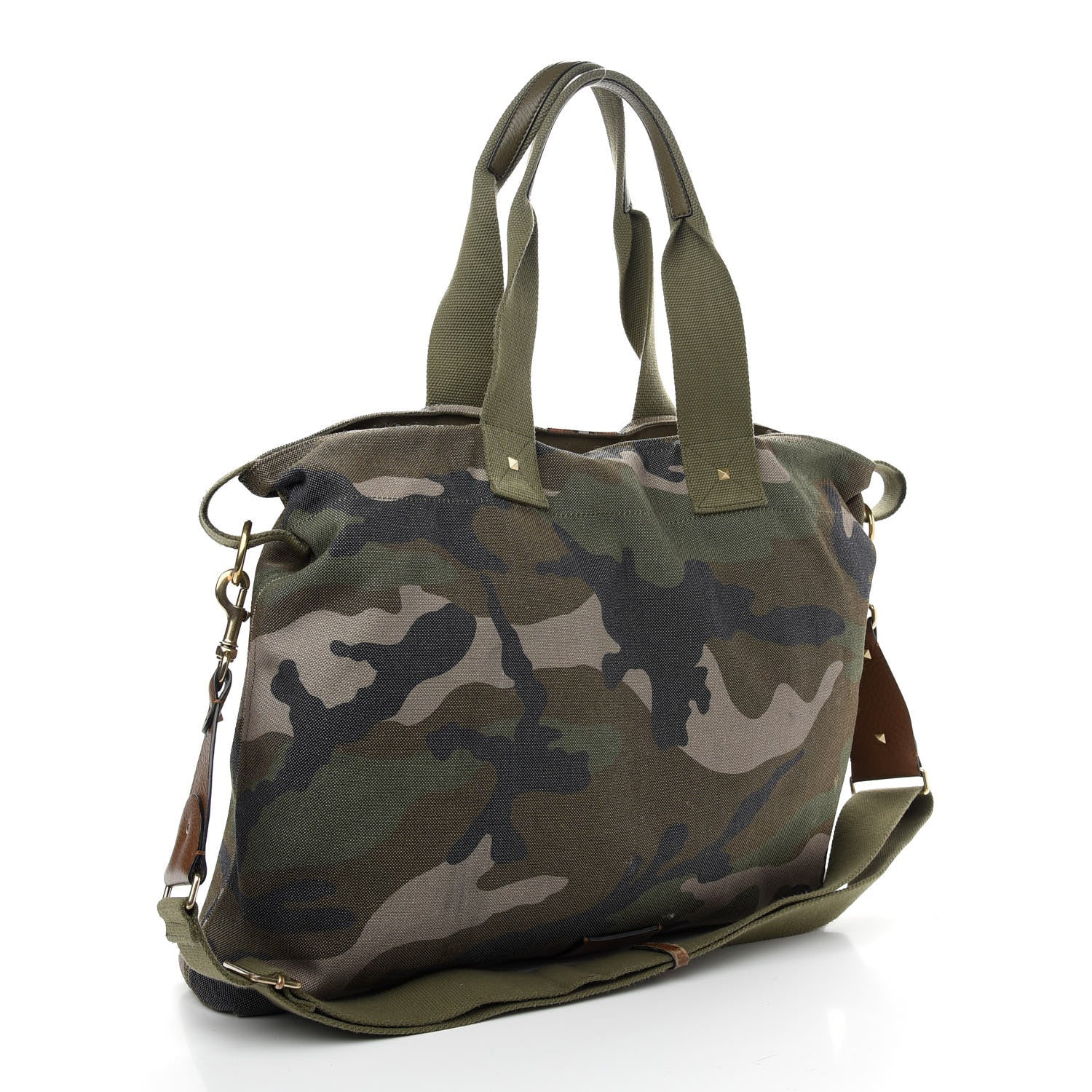 Valentino Garavani Canvas Calfskin Camouflage Tote Multicolor 3 of 8