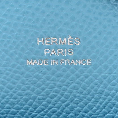 Hermes Epsom Calvi Duo Card Case Celeste 6 of 8