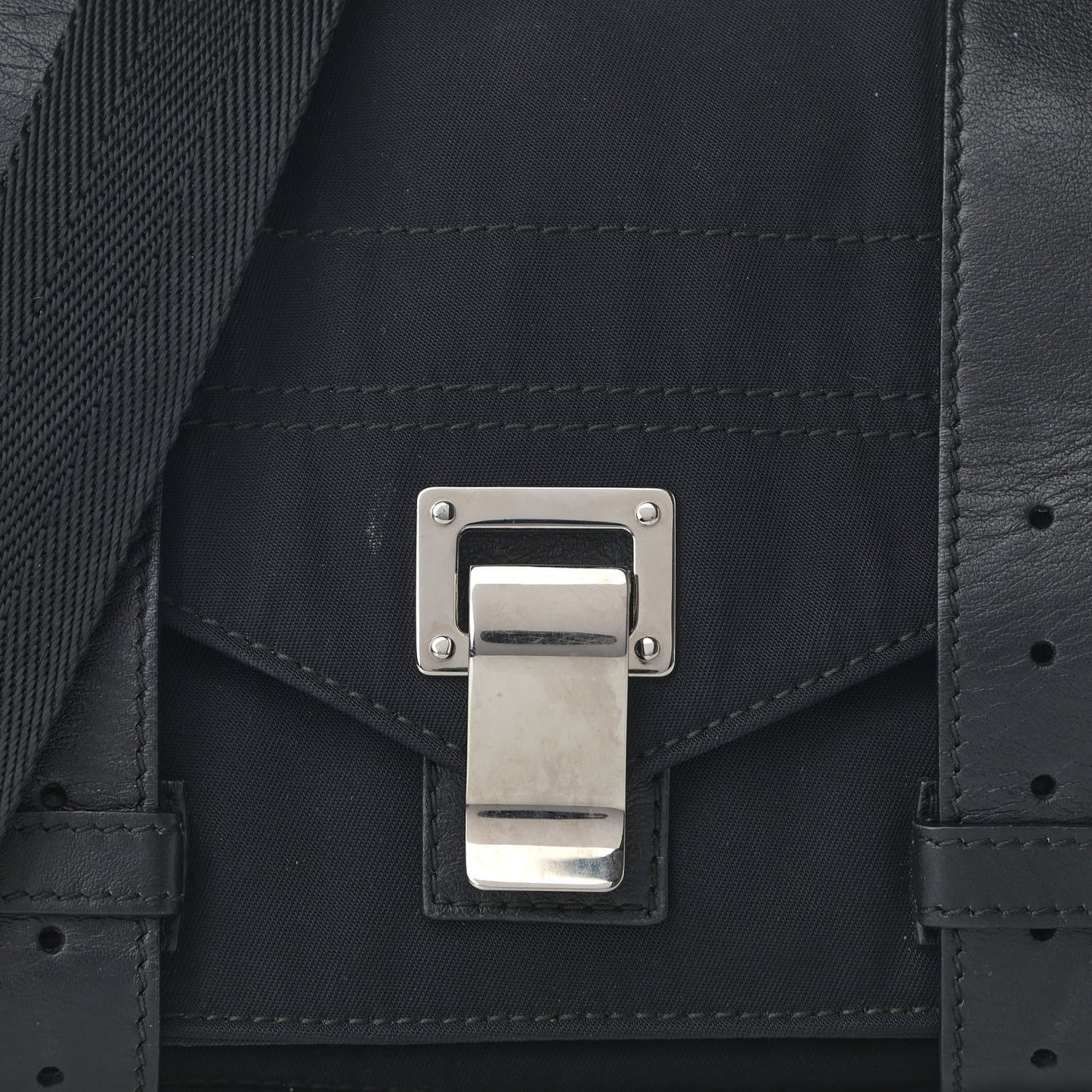 Nylon Calfskin PS1 Pouch Messenger Black