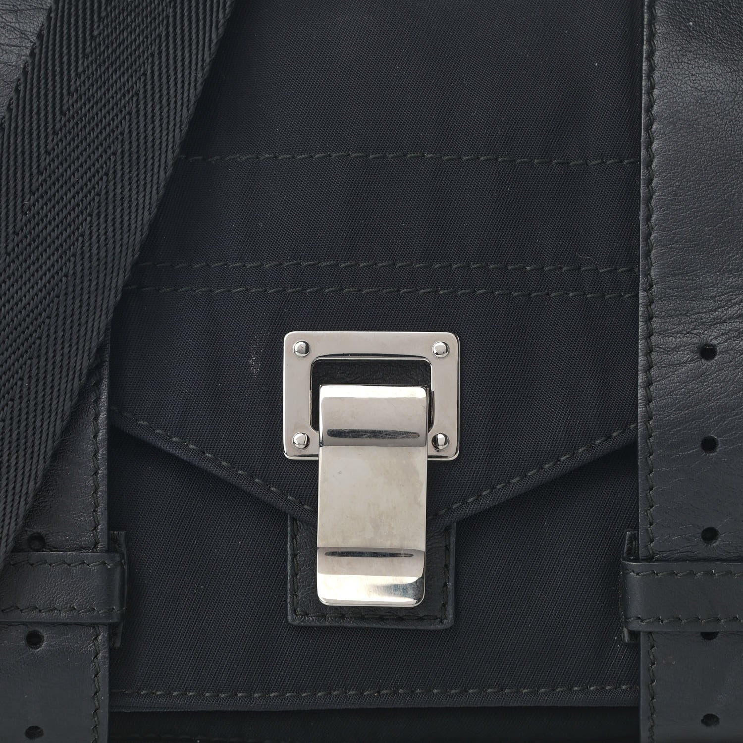Proenza Schouler Nylon Calfskin PS1 Pouch Messenger Black 9 of 13