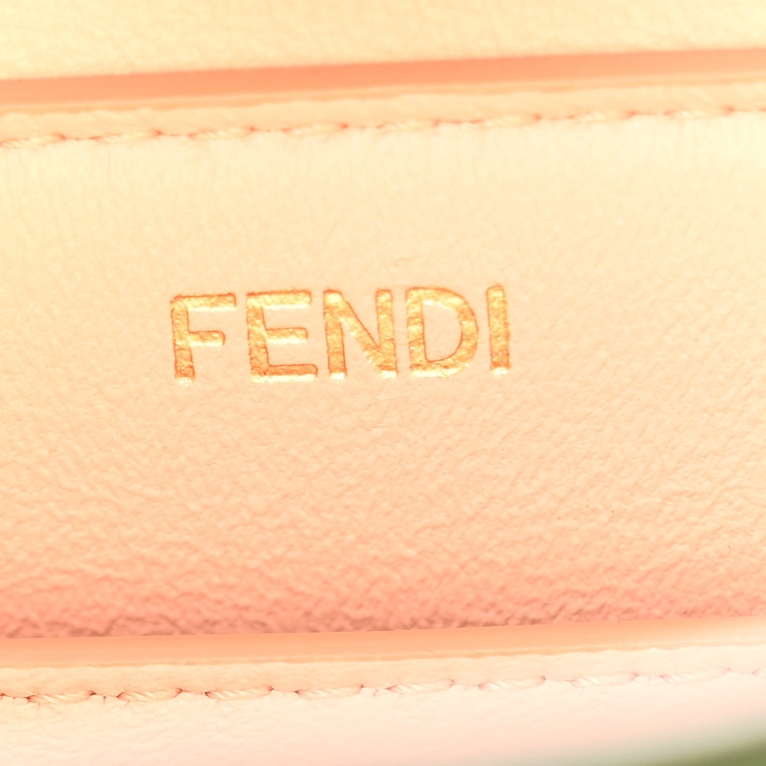 Fendi Vitello King Luxor Shiny Nappa Peekaboo I SEE U East West Satchel Verde Light Rose 7 of 15