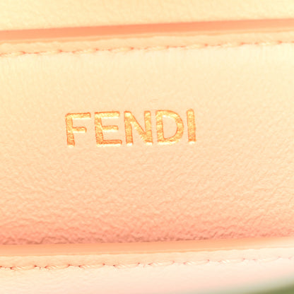 Fendi Vitello King Luxor Shiny Nappa Peekaboo I SEE U East West Satchel Verde Light Rose 7 of 15