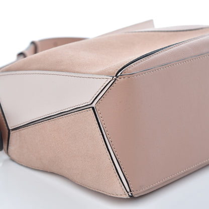 Loewe Calfskin Suede Small Puzzle Bag Blush 8 of 10