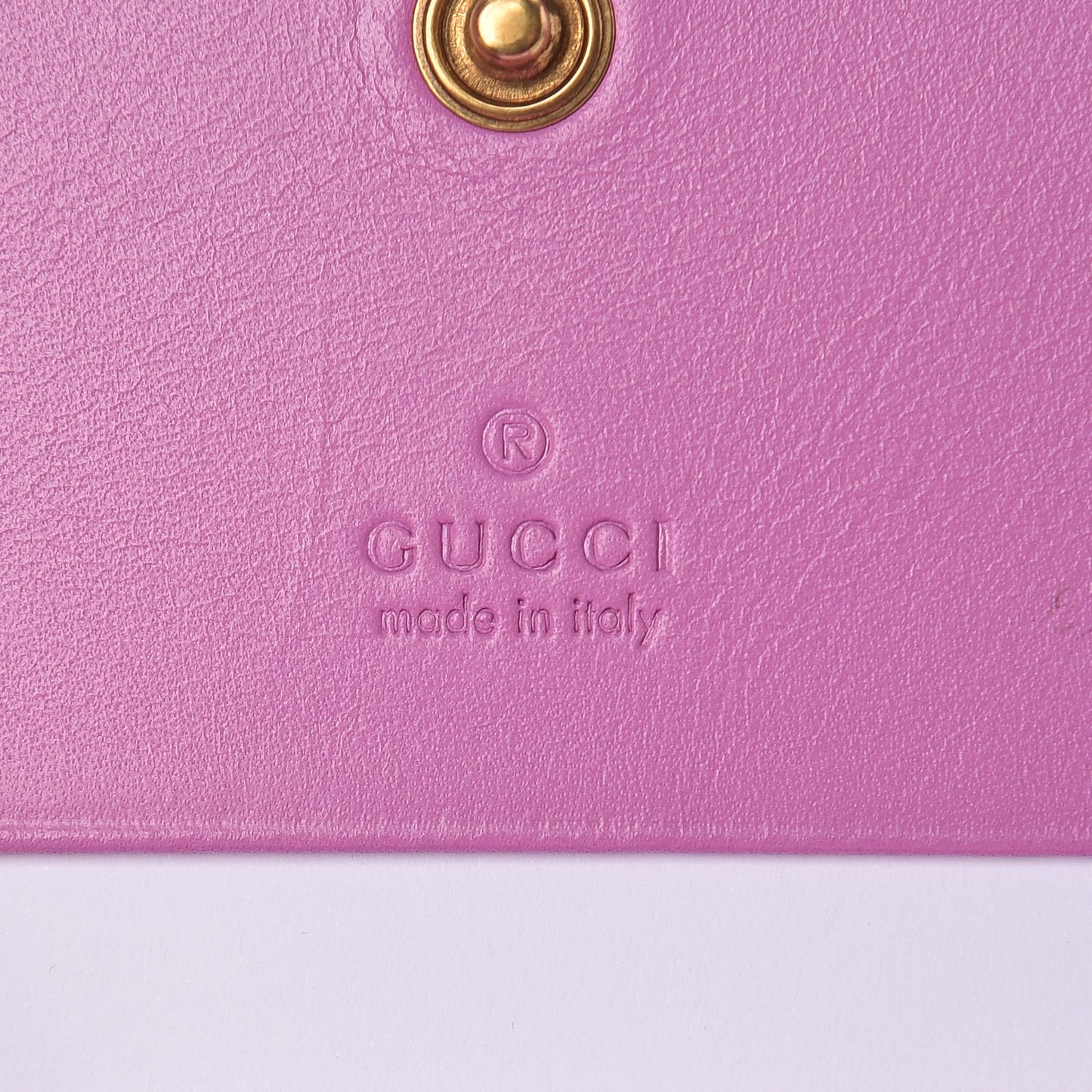 Calfskin Matelasse GG Marmont Card Case Candy Mousse