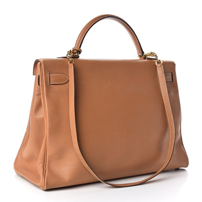 Hermes Courchevel Kelly Retourne 40 Tabac Camel 3 of 18