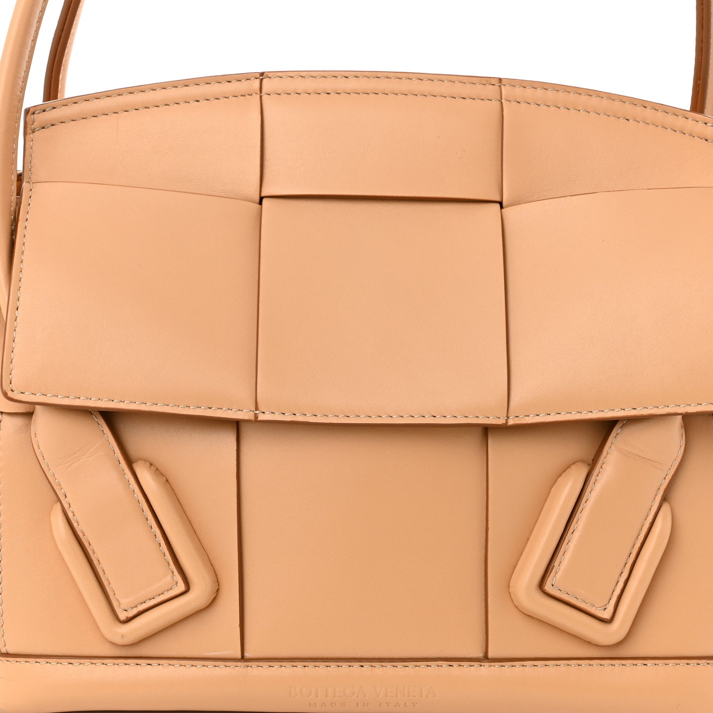 French Calfskin Maxi Intrecciato Small Arco Tapioca