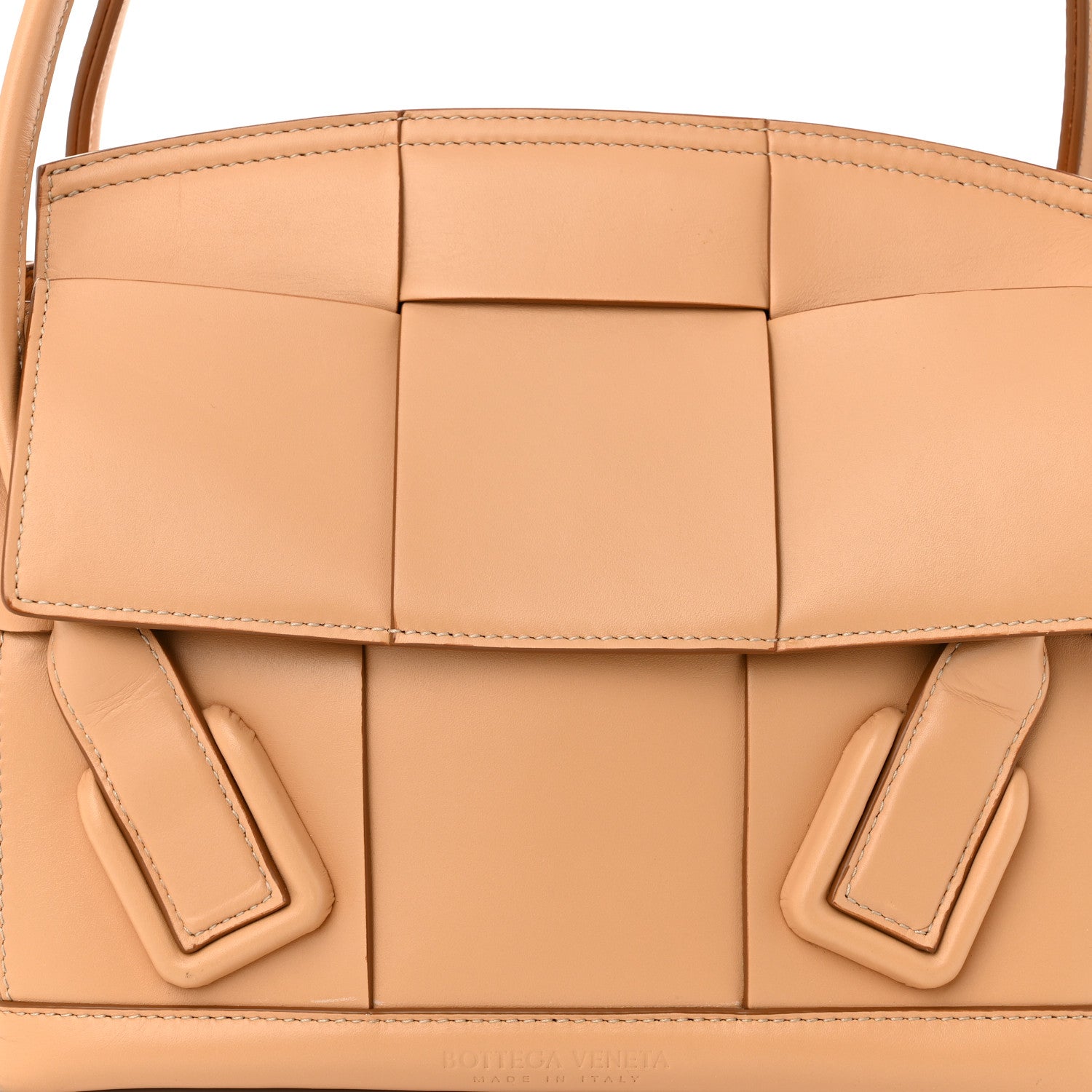 Bottega Veneta French Calfskin Maxi Intrecciato Small Arco Tapioca 8 of 10