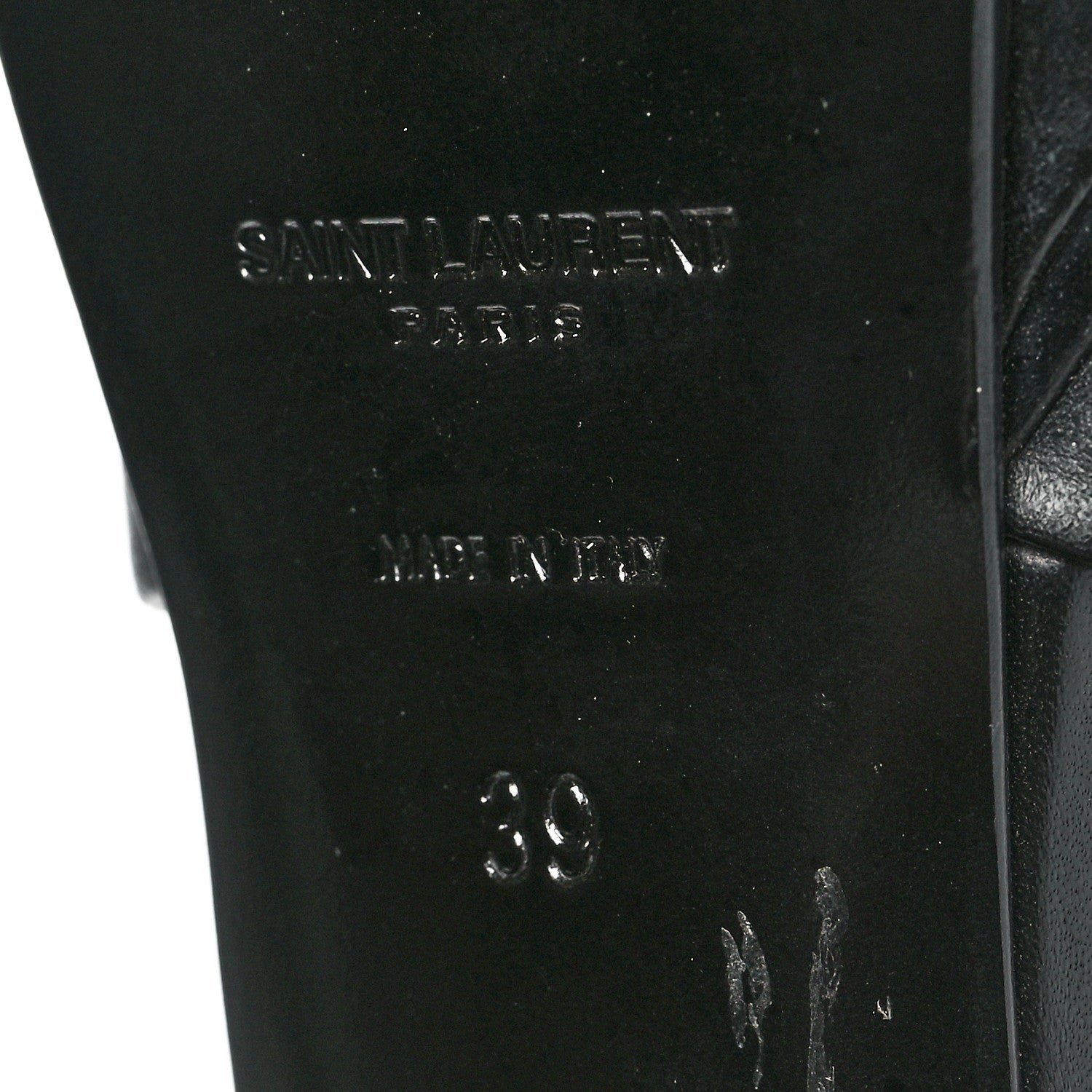 Saint Laurent Calfskin Tribute 105 Platform Sandals 39 Black 6 of 8