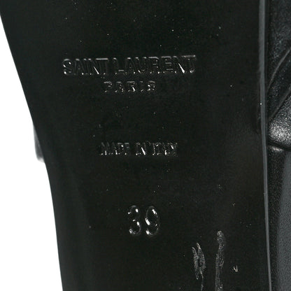 Saint Laurent Calfskin Tribute 105 Platform Sandals 39 Black 6 of 8