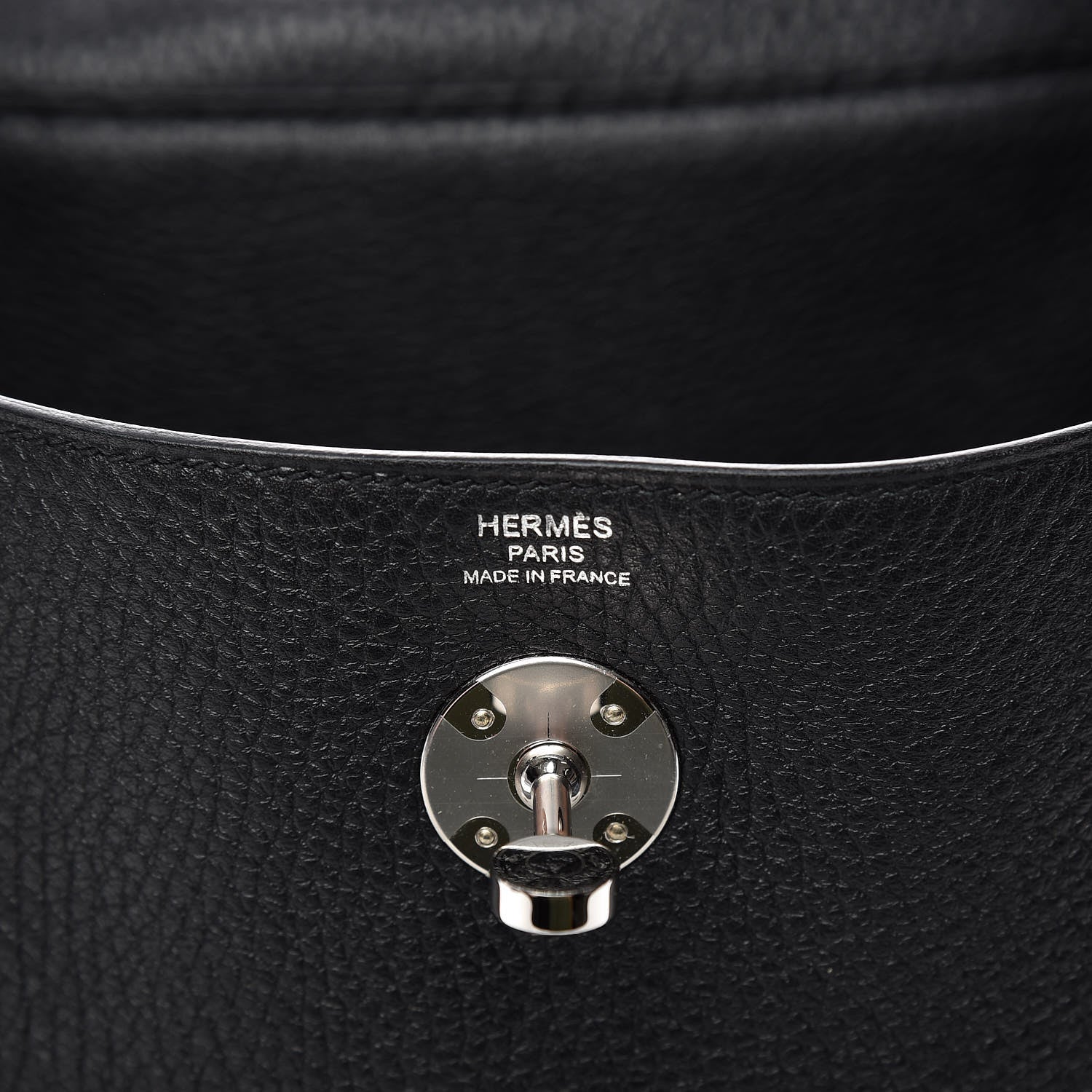 Hermes Taurillon Clemence Lindy 26 Black 6 of 13