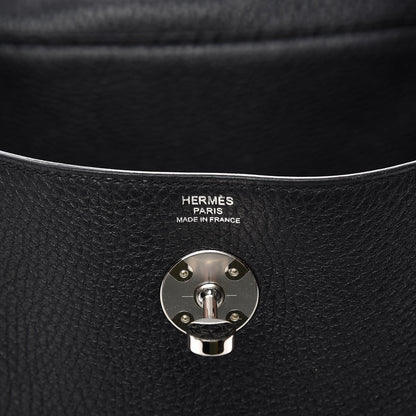 Hermes Taurillon Clemence Lindy 26 Black 6 of 13