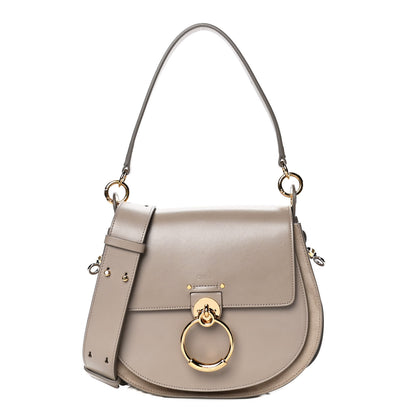 Chloe Calfskin Suede Large Tess Bag Motty Grey 1 of 4