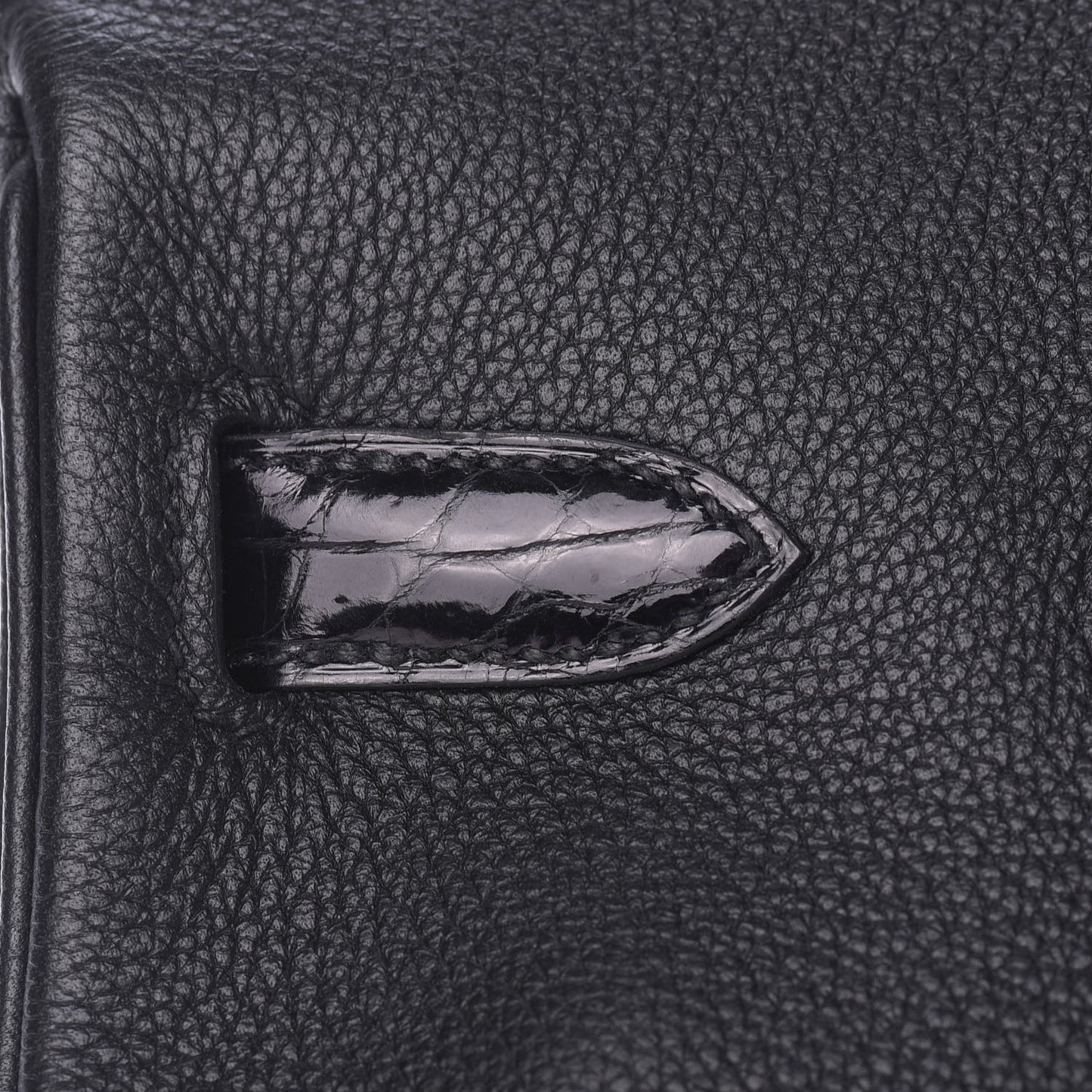 Taurillon Novillo Shiny Niloticus Crocodile Birkin Touch 30 Black