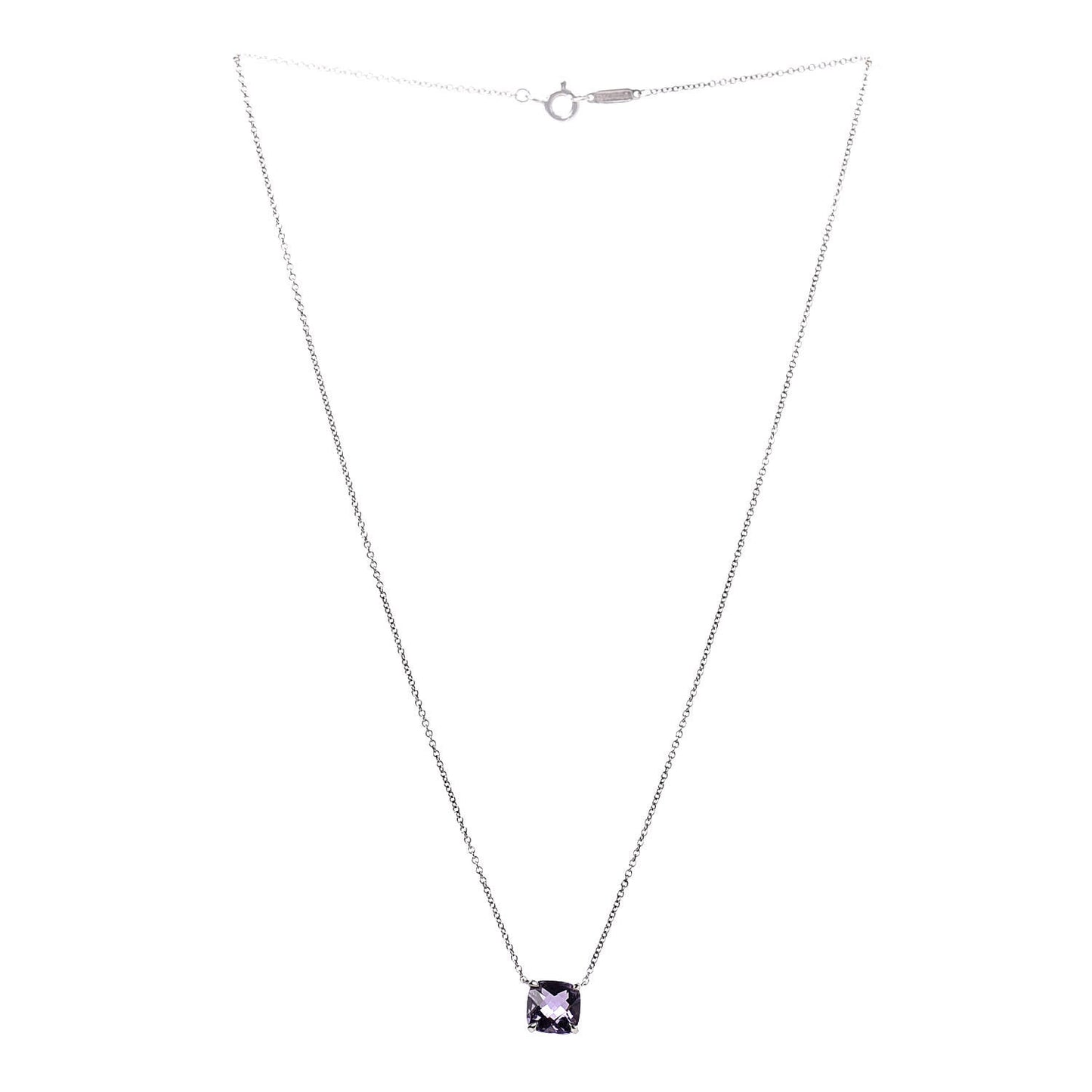 Sterling Silver Amethyst Sparklers Pendant Necklace