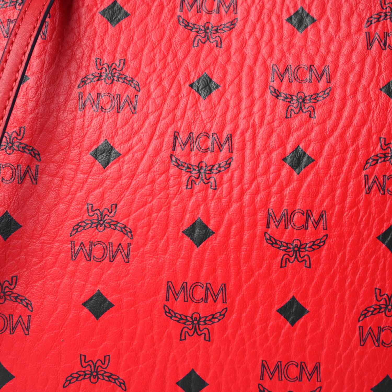 MCM Visetos Medium Crossbody Pouch Ruby Red 11 of 13