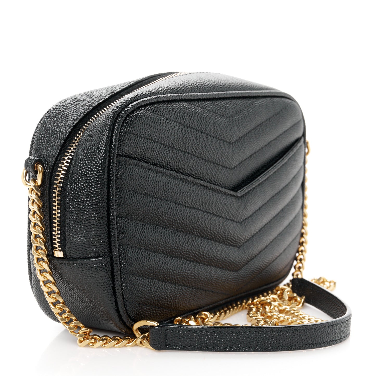 Grain De Poudre Matelasse Monogram Mini Lou Camera Bag Black