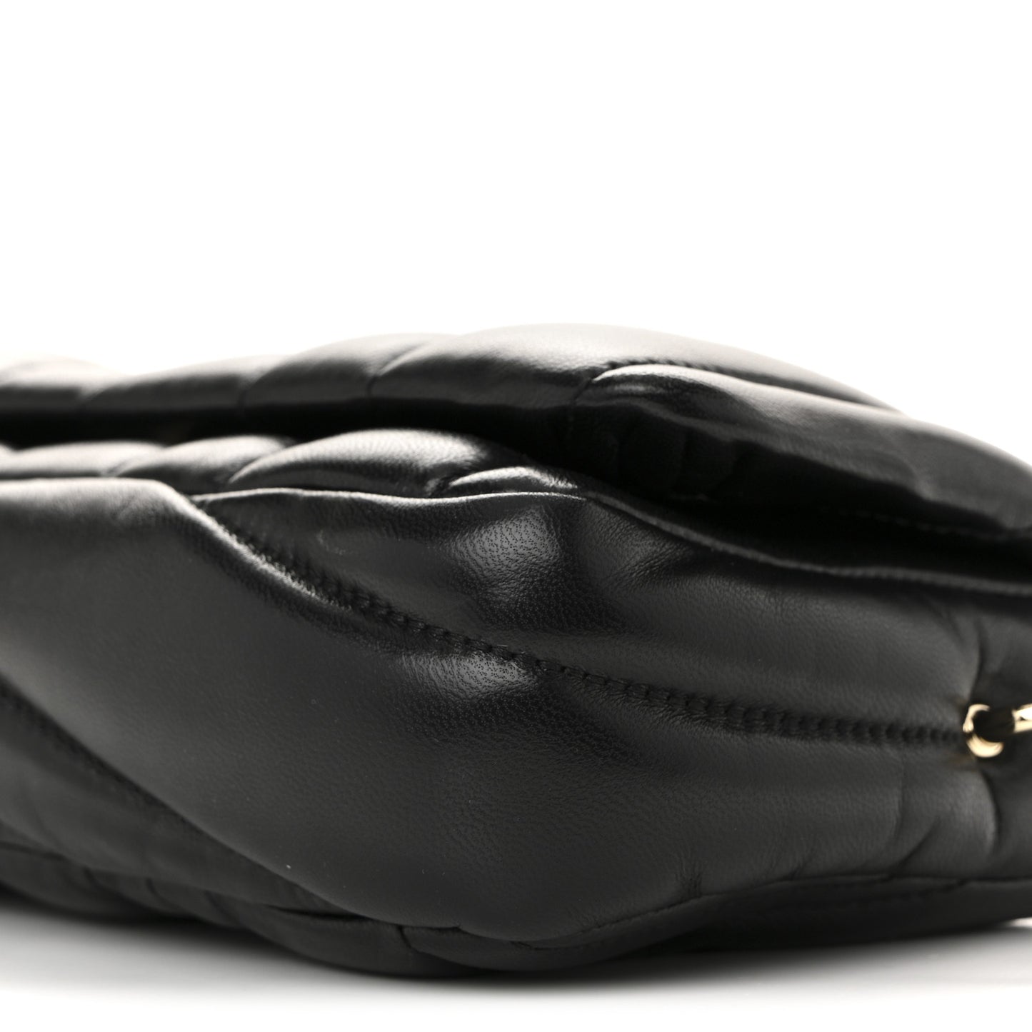 Lambskin Quilted Mini GG Milano Top Handle Shoulder Bag Black