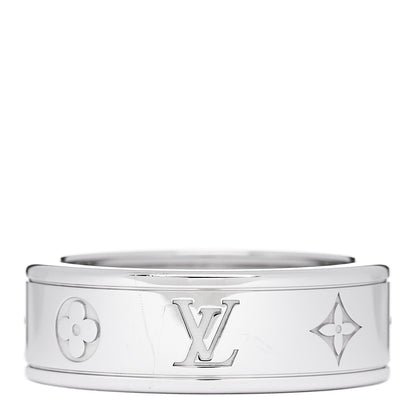 Louis Vuitton 18K White Gold Les Gaston Ring 63 10.5 3 of 5