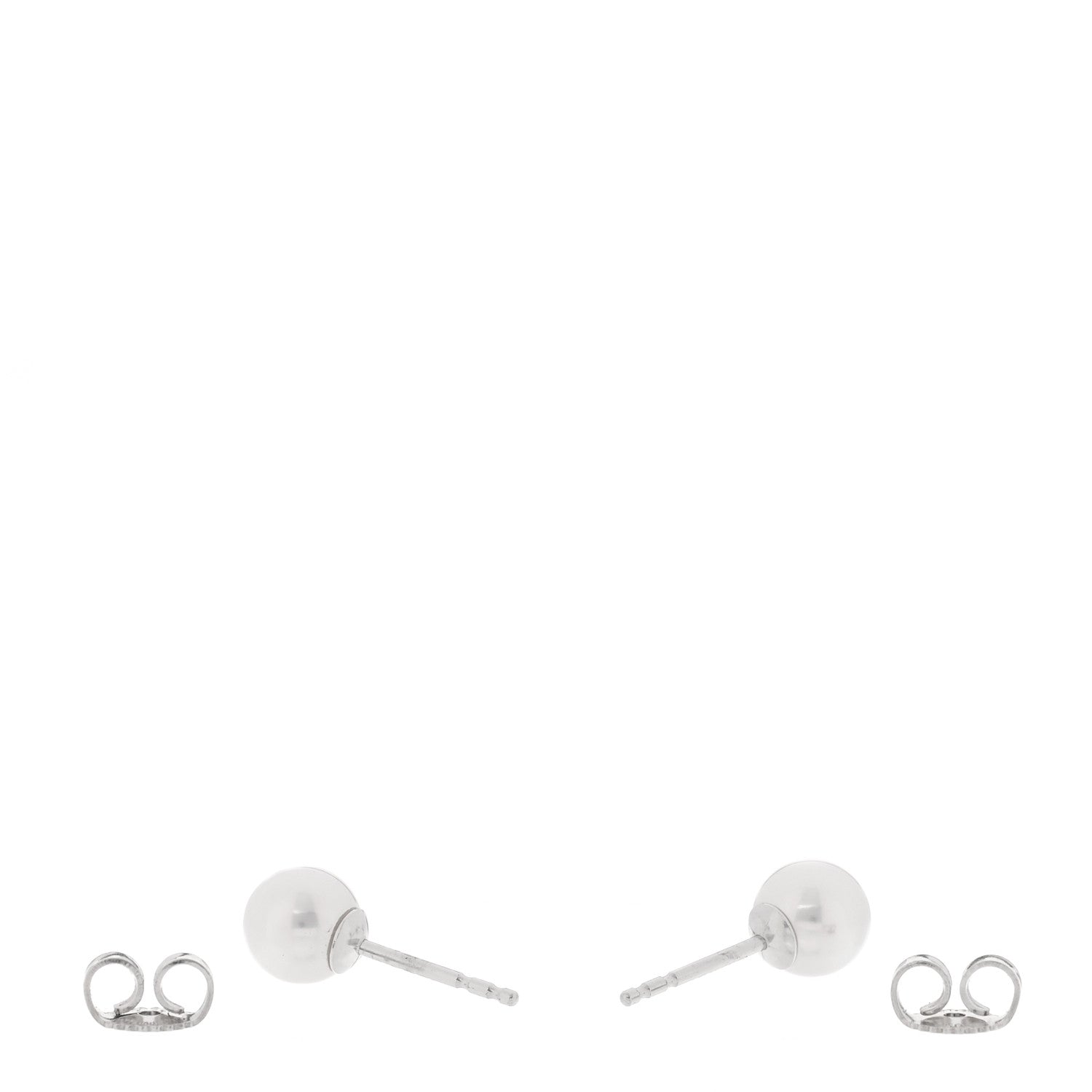 Mikimoto 18K White Gold Akoya Cultured Pearl 6-6.5mm Stud Earrings 3 of 5