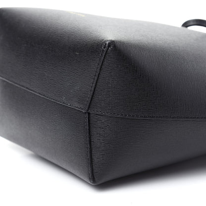 Mansur Gavriel Saffiano Mini Bucket Bag Black Flamma 7 of 10