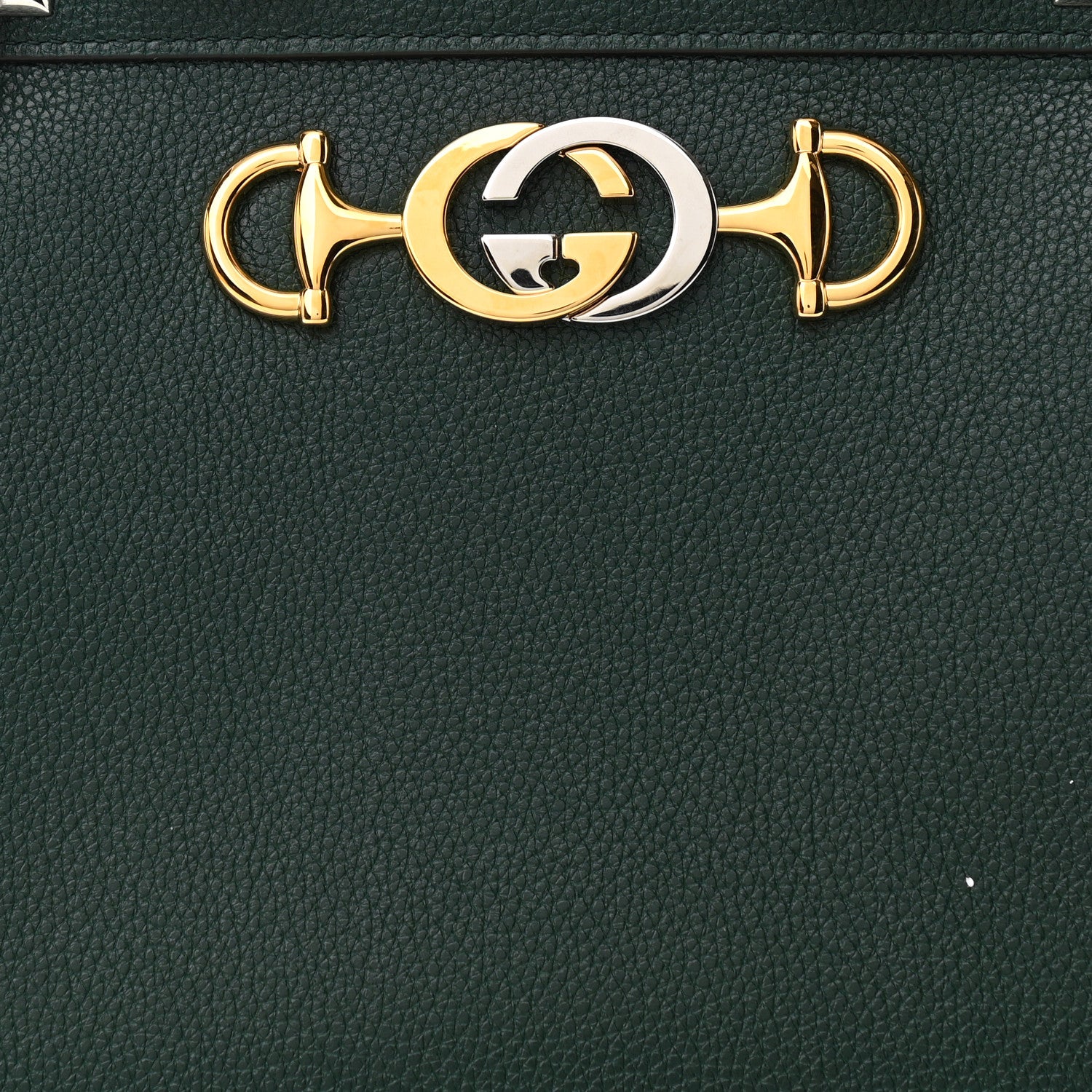 Gucci Grainy Calfskin Small Zumi Top Handle Bag Vintage Green 9 of 13
