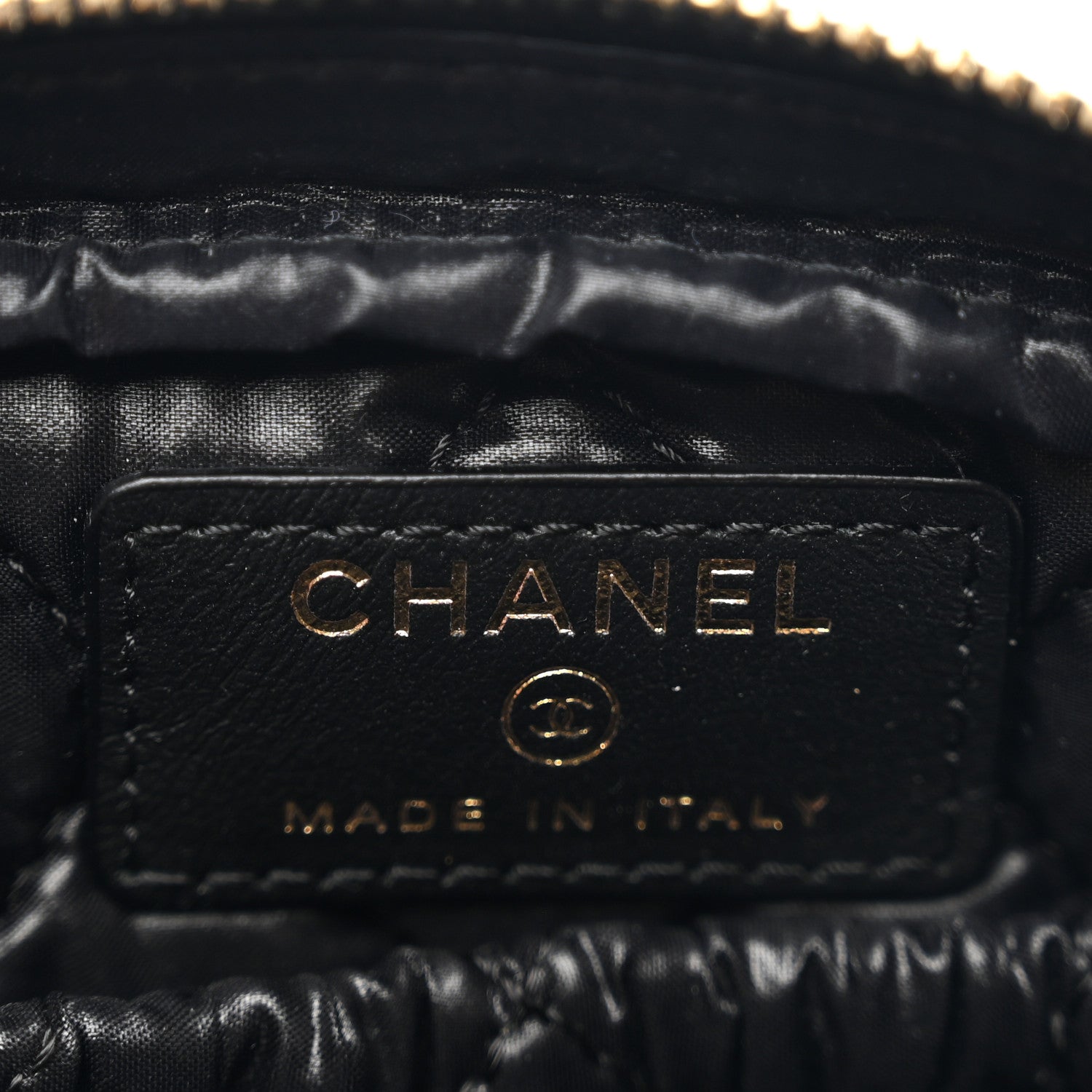 Chanel Caviar Quilted Small Curvy Pouch Cosmetic Case Black 6 of 8
