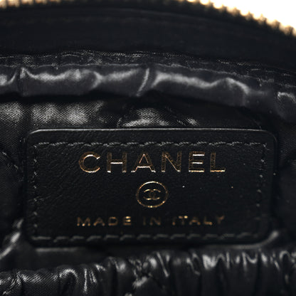 Chanel Caviar Quilted Small Curvy Pouch Cosmetic Case Black 6 of 8