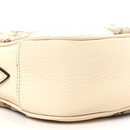 Gucci Monogram Dollar Calfskin Mini Bree Messenger Bag Beige Ebony Avoire 9 of 10
