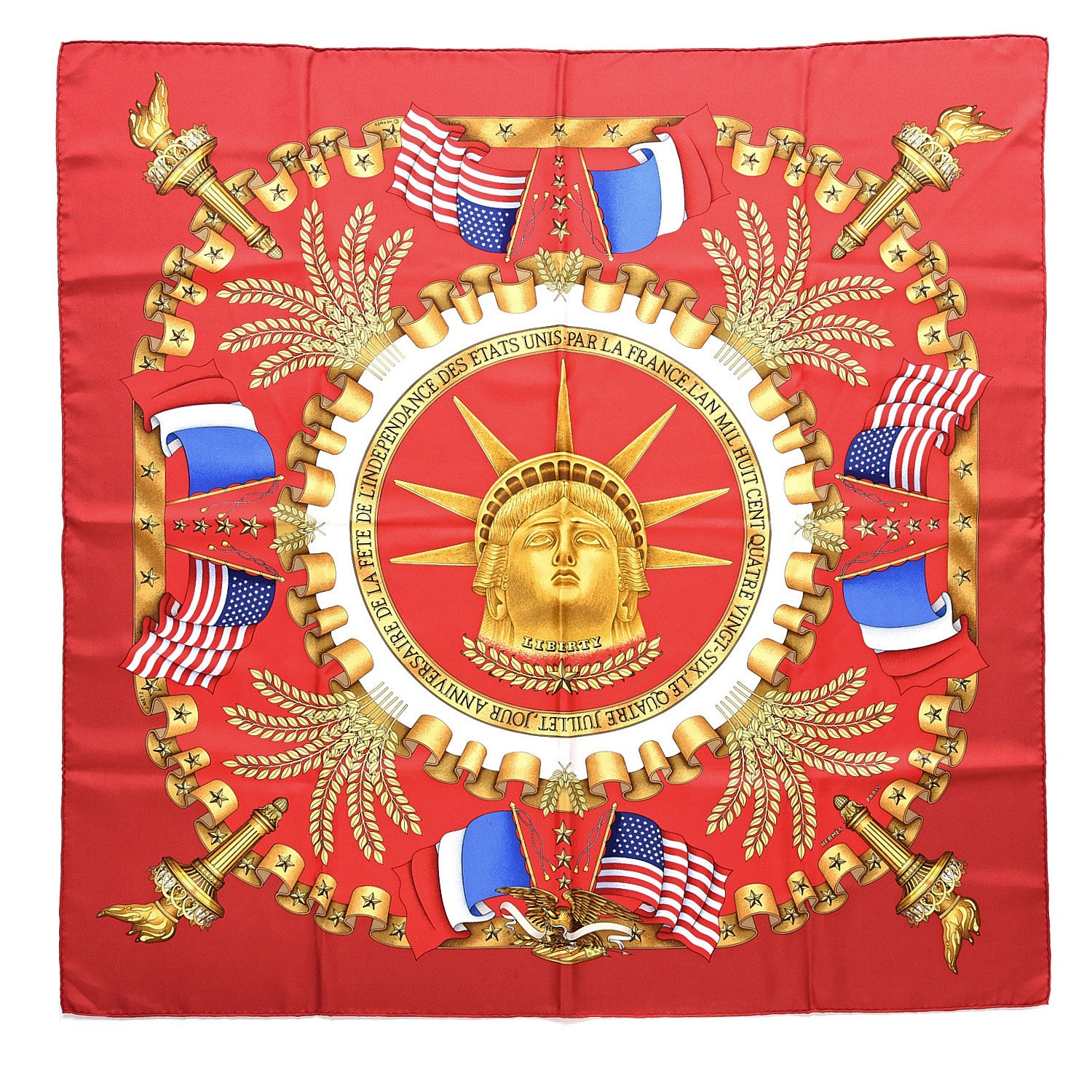 Hermes Silk Liberty Scarf 90 1 of 4