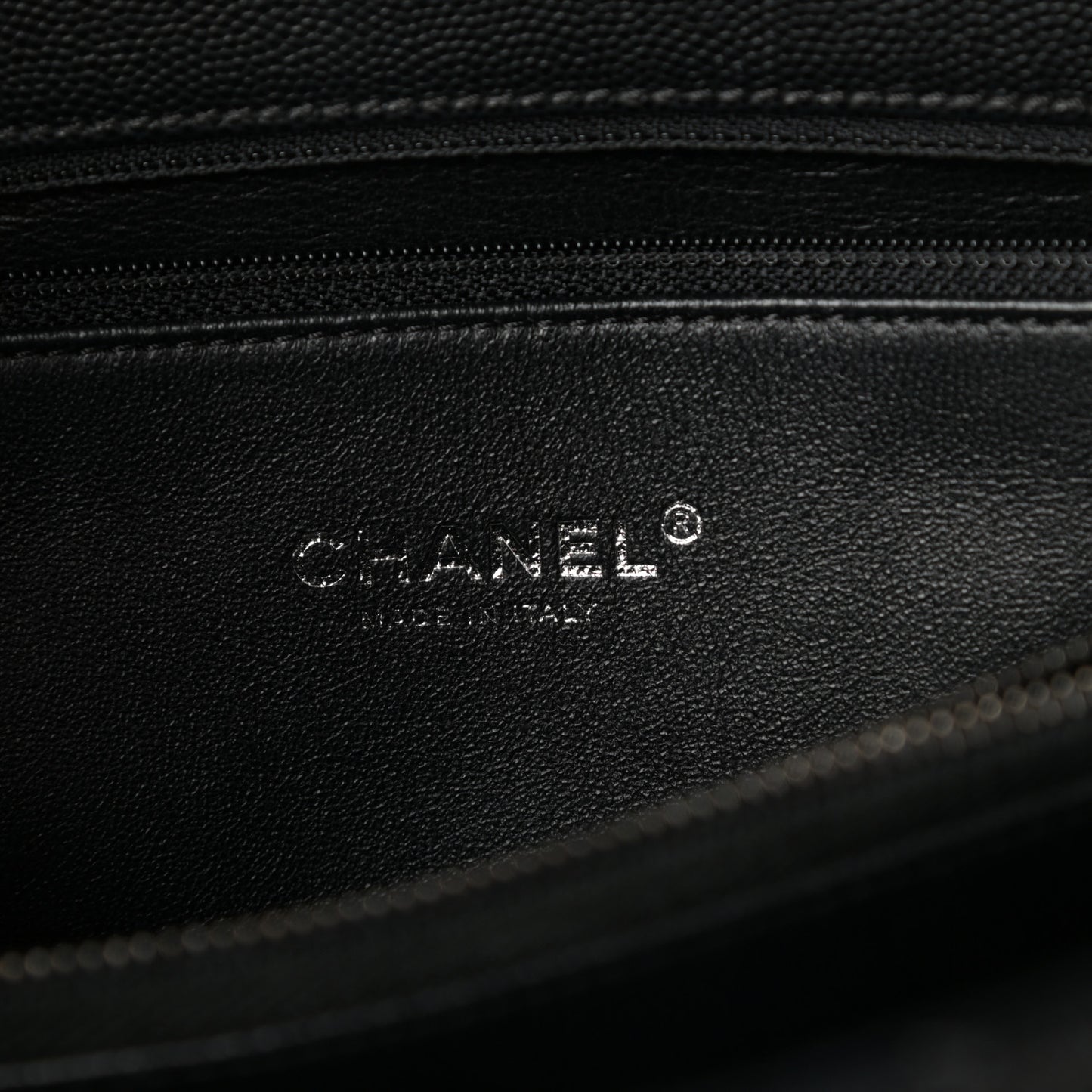 Caviar Lizard Quilted Medium Coco Handle Flap Black
