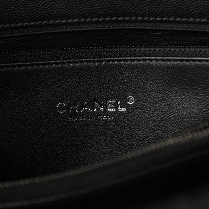 Chanel Caviar Lizard Quilted Medium Coco Handle Flap Black 6 of 10