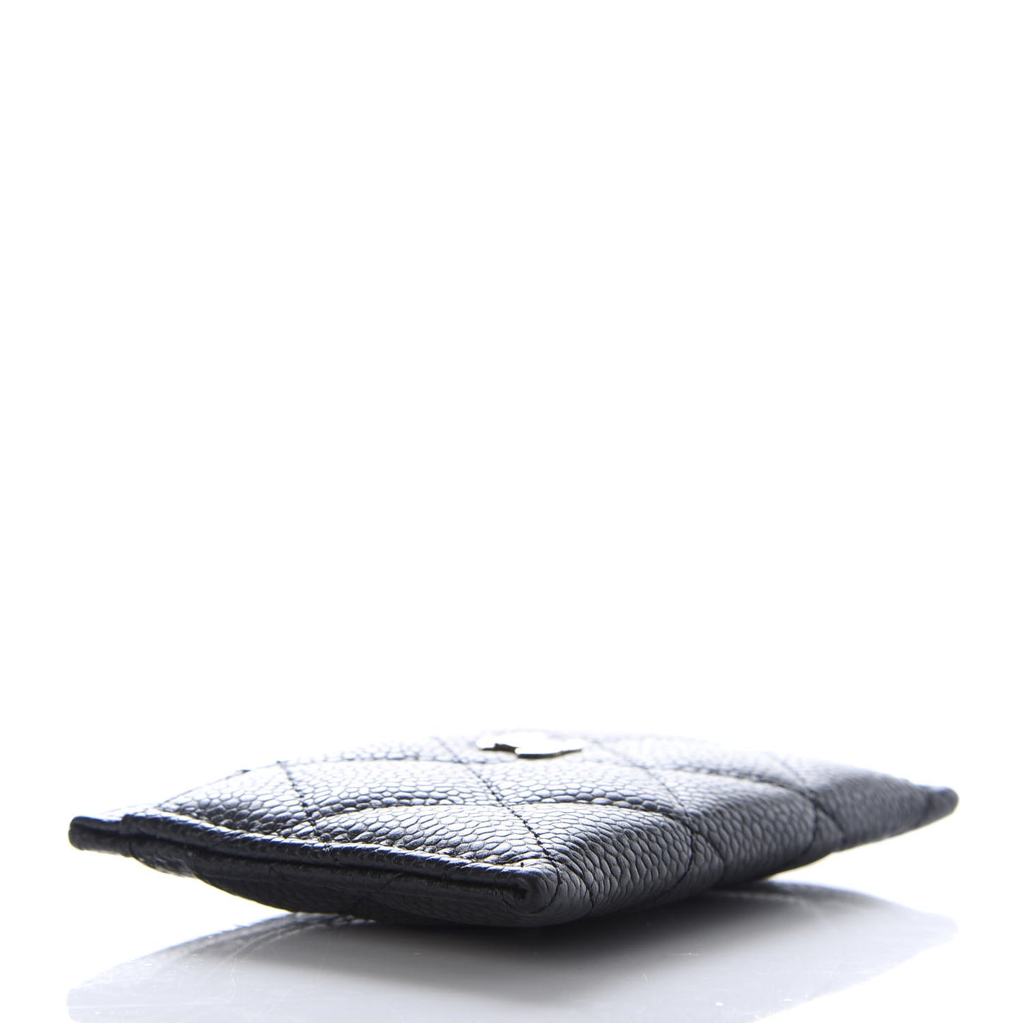 Caviar Quilted Card Holder Black