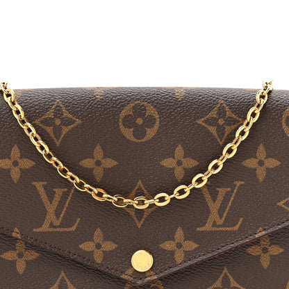 Louis Vuitton Monogram Pochette Felicie Chain Wallet Fuchsia 10 of 16