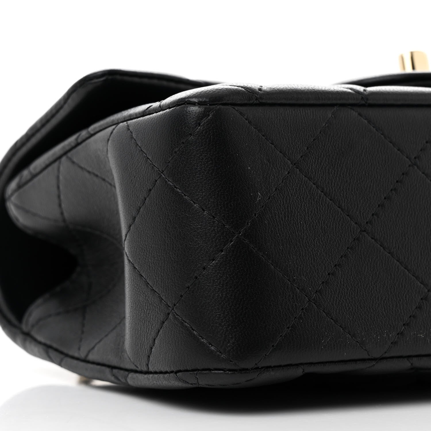 Chanel Lambskin Quilted Mini Top Handle Rectangular Flap Black 9 of 10