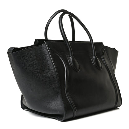 Celine Supple Calfskin Medium Phantom Luggage Black 3 of 10