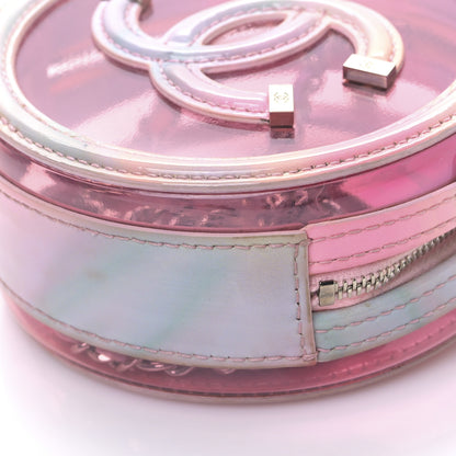 Chanel PVC Lambskin Filigree Round Clutch With Chain Pink 9 of 9