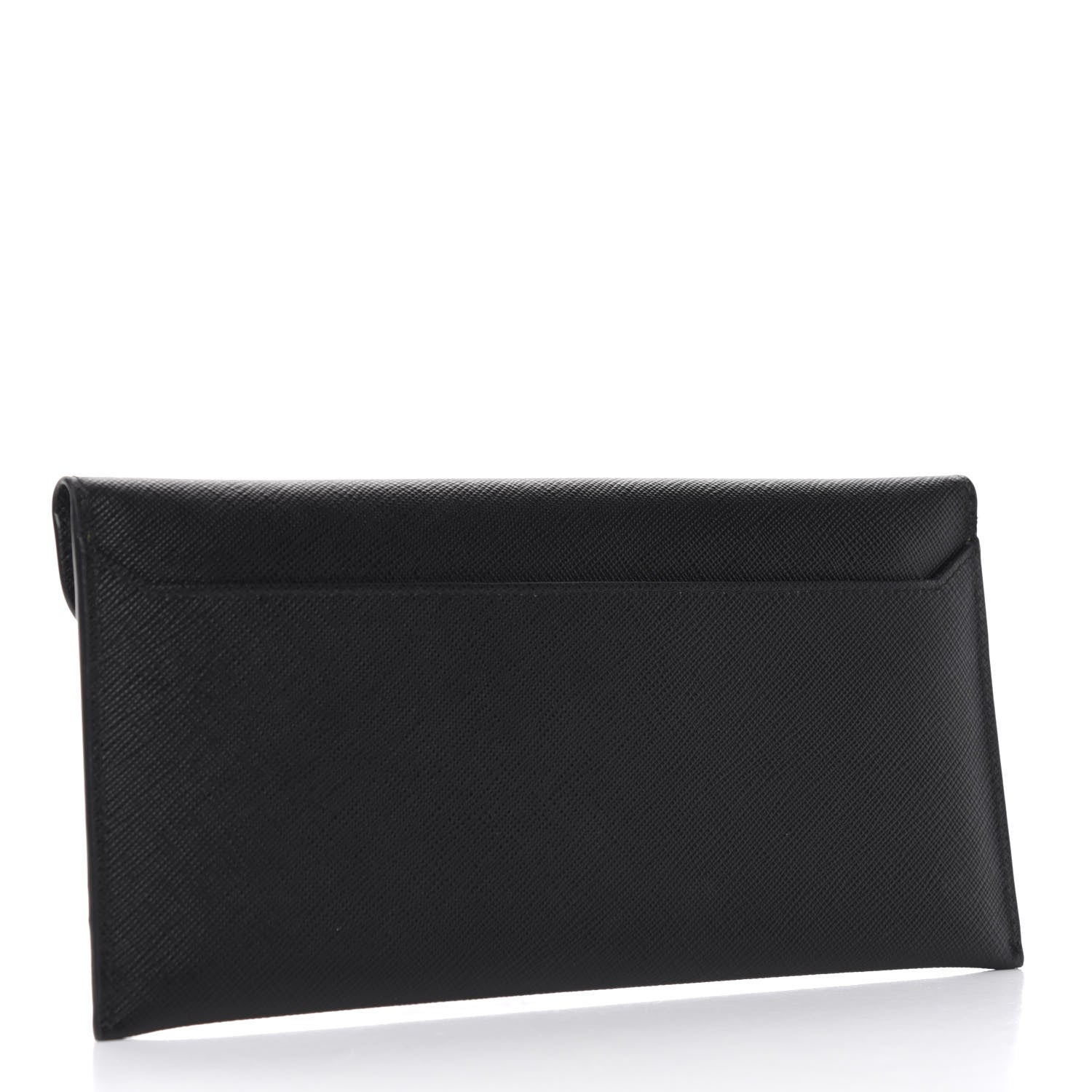 Prada Saffiano Letter Envelope Wallet Black 4 of 9