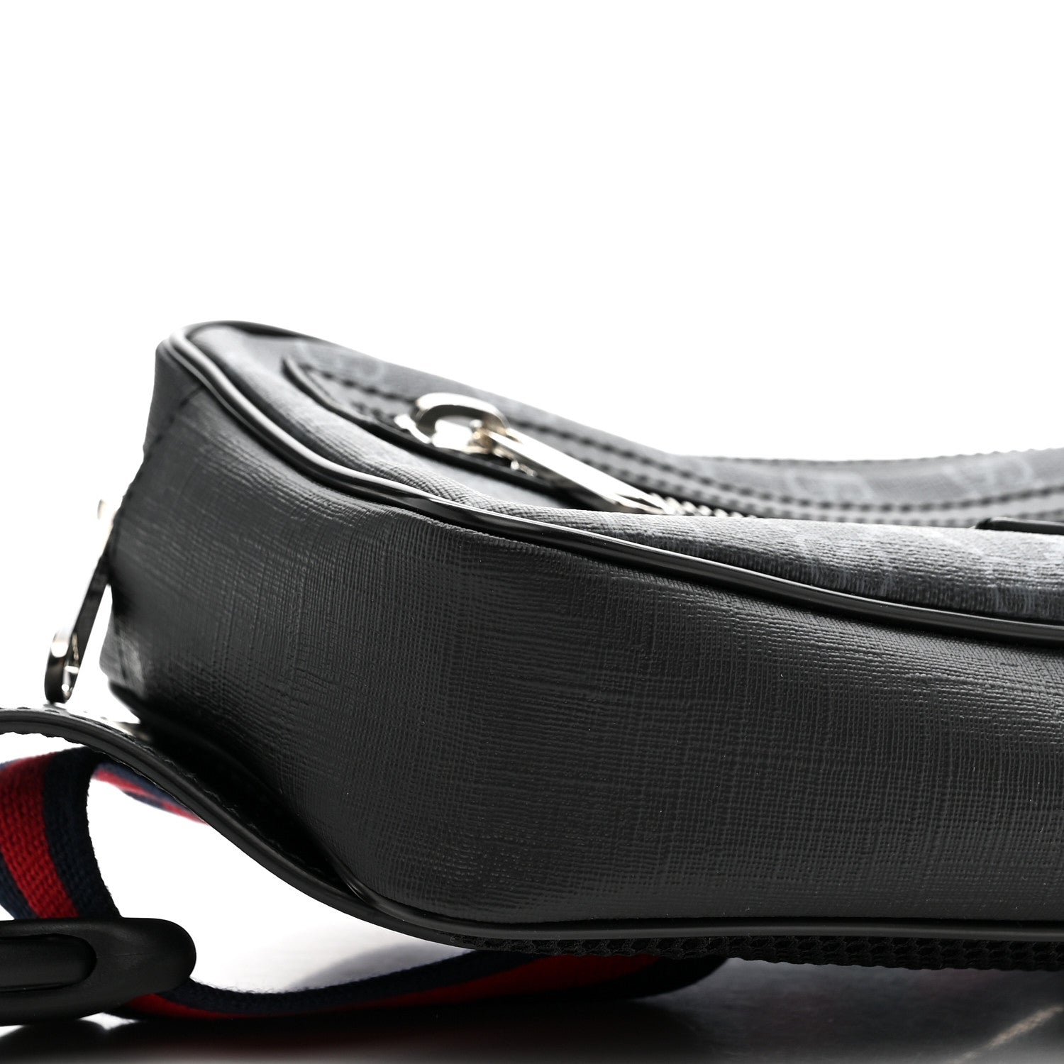 Gucci Soft GG Supreme Monogram Web Belt Bag Black Grey 9 of 10