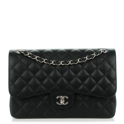 Chanel Caviar Quilted Jumbo Double Flap Black 1 of 8
