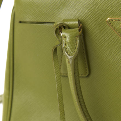 Prada Saffiano Small Galleria Double Zip Tote Edera 12 of 13