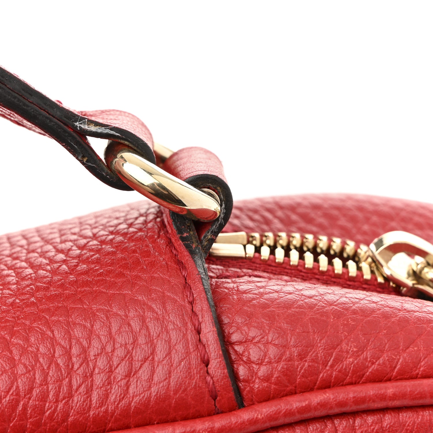 Gucci Pebbled Calfskin Small Soho Disco Bag Tabasco Red 13 of 13
