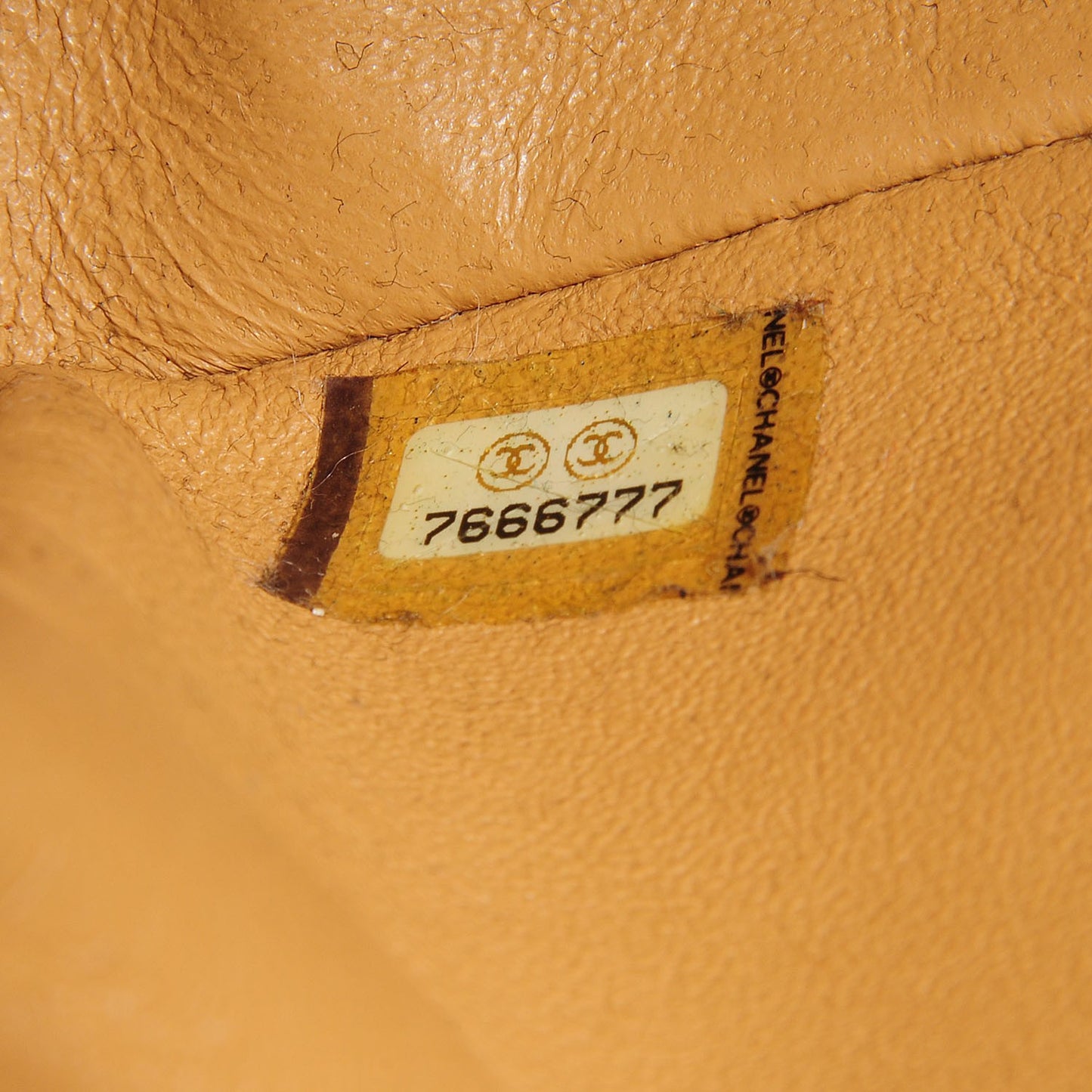 Lambskin East West Chocolate Bar Flap Beige