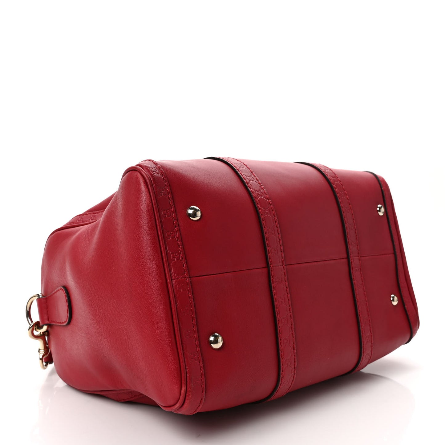 Calfskin Microguccissima Trim Medium Boston Raspberry Red