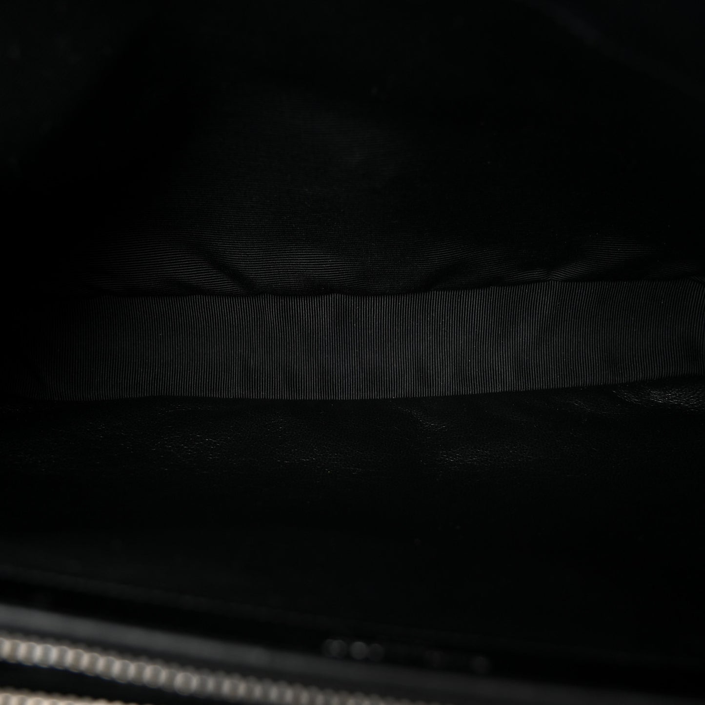 Calfskin Crocodile Embossed Large College Monogram Satchel Black