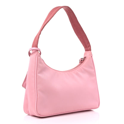 Prada Tessuto Nylon Saffiano Mini Re-Edition 2000 Bag Rosa 3 of 12