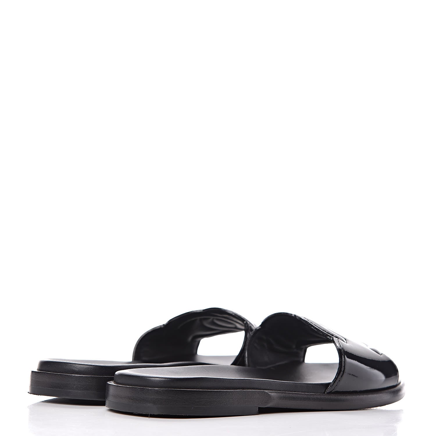 Chanel Patent Calfskin CC Slip On Mules 39 Black 4 of 12