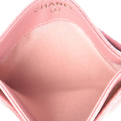 Chanel Iridescent Caviar Quilted Card Holder Rose Pink 5 of 9